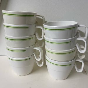 Set of 11 Coleman camping coffee/tea mugs melamine